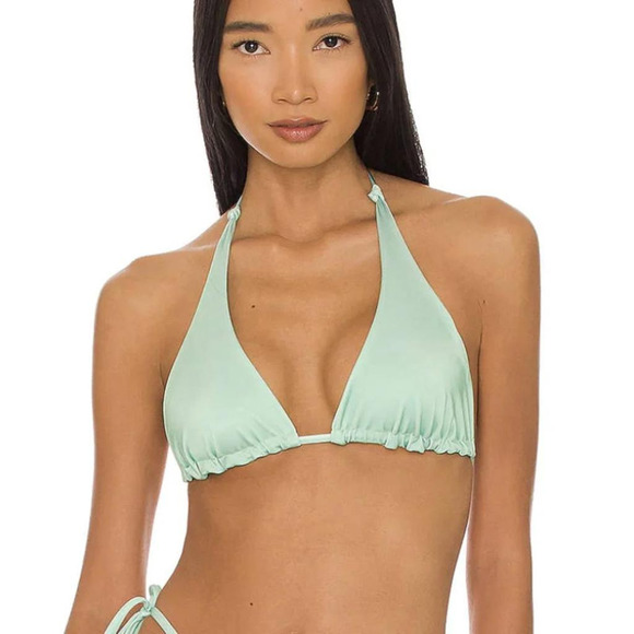 Boabab Swim Baobab Picura String Bikini Top Teal Perla Trianglel